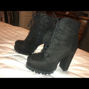 Black combat boot heels